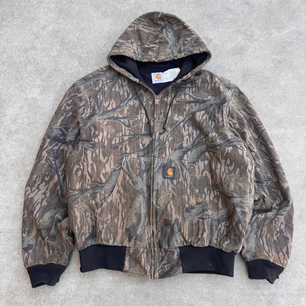 Carhartt JR245 RealTree Mossy Oak Camo Active Jacket Mens Large USA Thermal Line